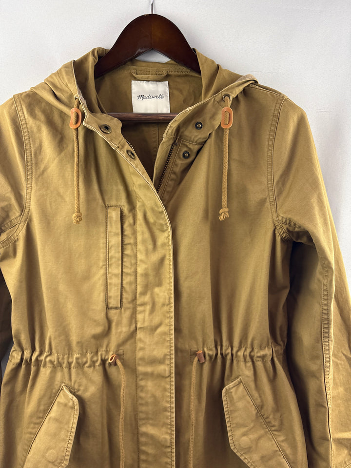 Women’s Madewell Medium Latte Brown Hooded Coat