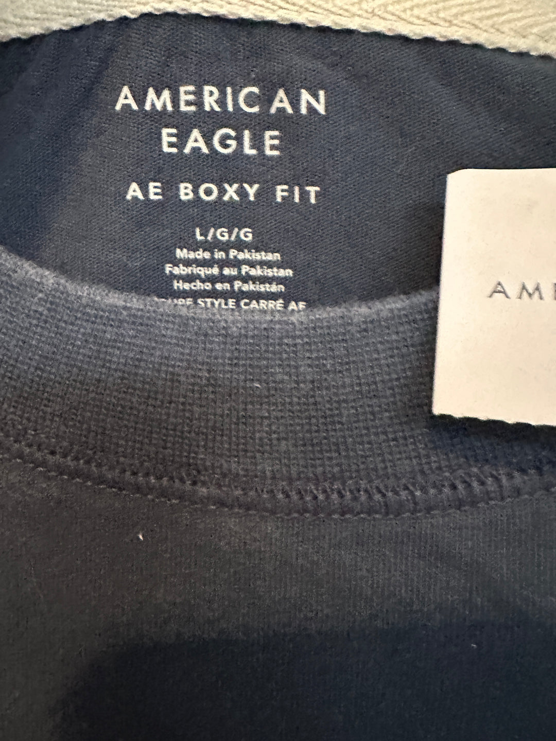 Men’s American Eagle Blue Boxy Long Sleeve Tee Size L