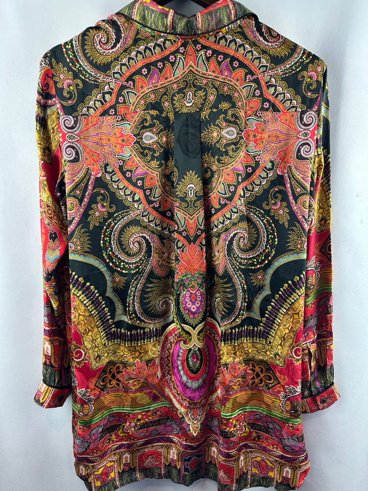 Women’s Etro Multicolor Paisley Print Blouse Size 42