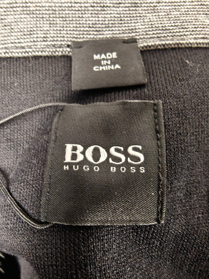 Mens Hugo Boss B-Sidney Quarter Zip Pullover Black 3XL