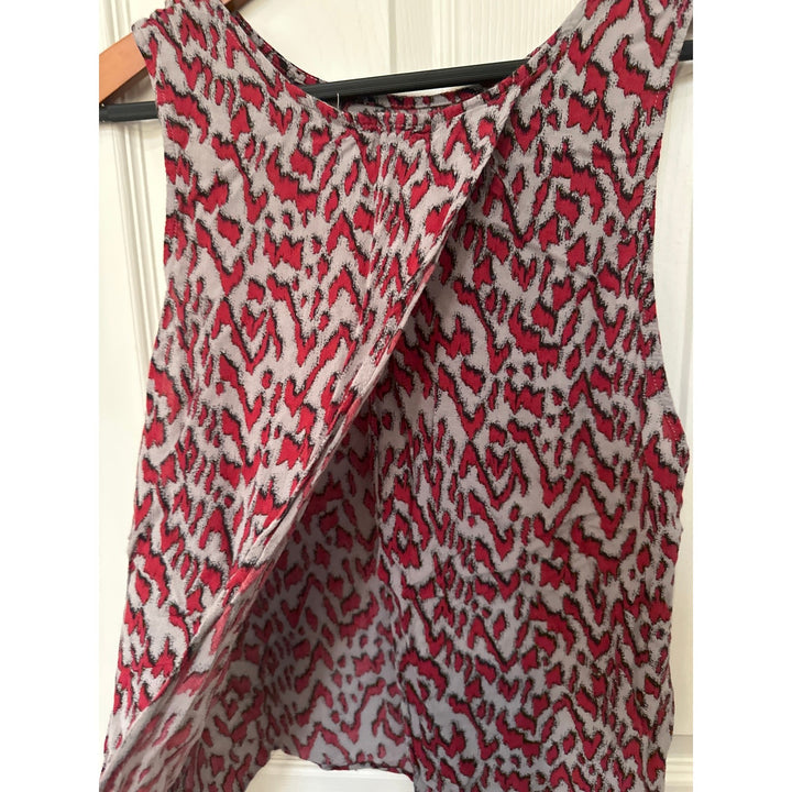 TEN-SIXTY SHERMAN Leopard Print Split Back Tank Sz M