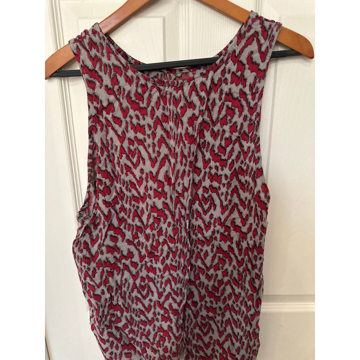 TEN-SIXTY SHERMAN Leopard Print Split Back Tank Sz M