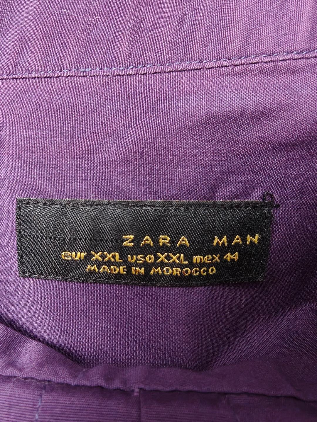 Men’s Zara Man Dress Shirt Purple XXL Long Sleeve