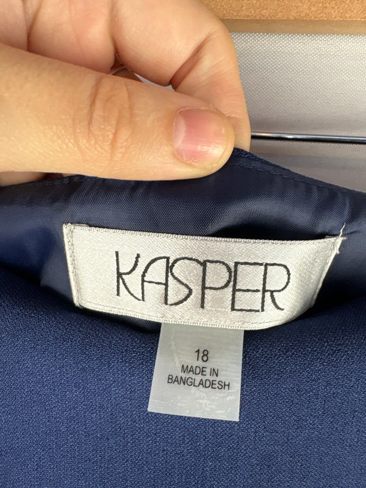 Women’s Kasper Size 18 Navy Blue Pencil Skirt