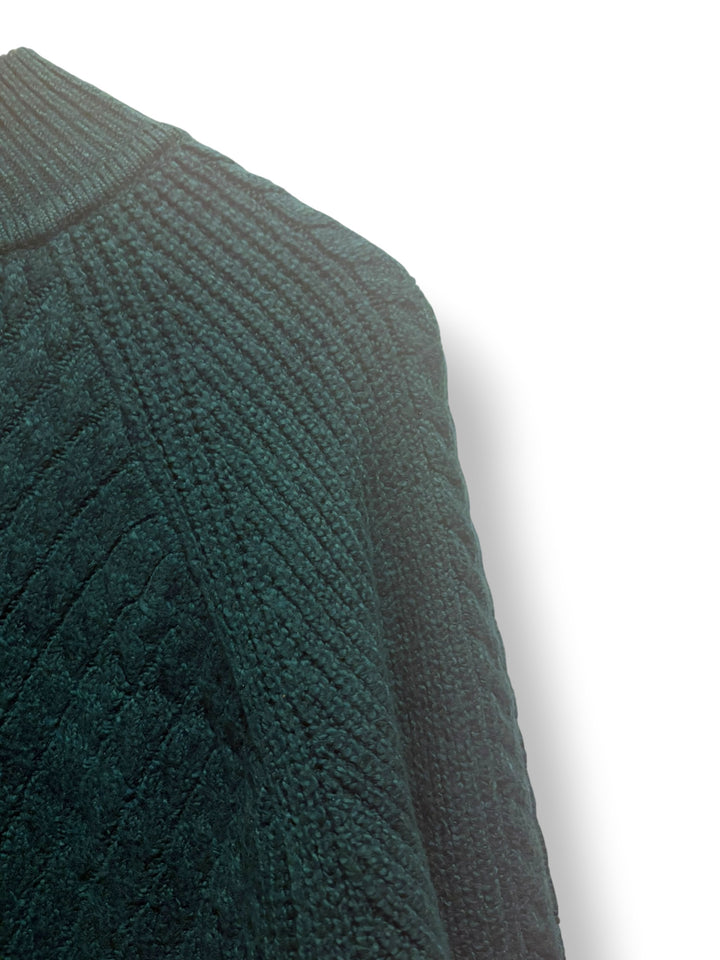 Banana Republic Hunter Green Cable Knit Sweater Dress XL NWT Dark Academia Librarian