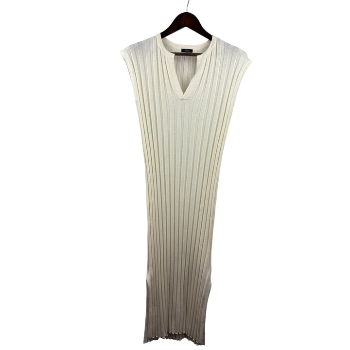 Women’s Rails XS Cream Ribbed Bodycon Maxi Dress