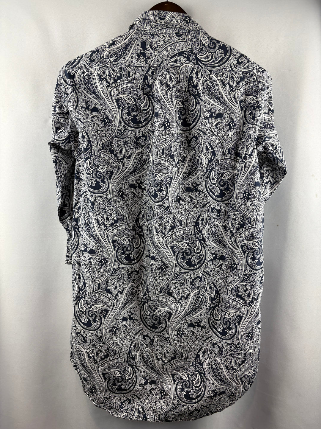 Women’s Vintage Ralph Lauren XS Navy & White Paisley Button Up