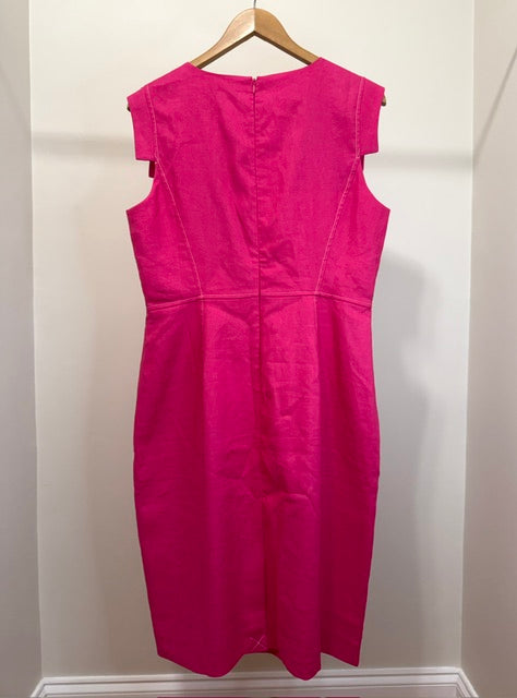 J.Crew Resume Stretch Linen Sheath Dress Sz14 NWT