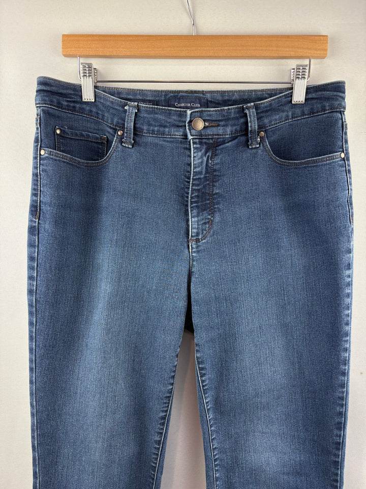 Women’s Charter Club Size 12 Dark Washed Blue Straight Jeans