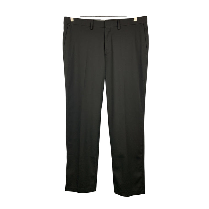 Haggar Mens Straight Fit Premium Stretch Dress Pants 36x30 Black