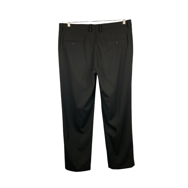 Haggar Mens Straight Fit Premium Stretch Dress Pants 36x30 Black