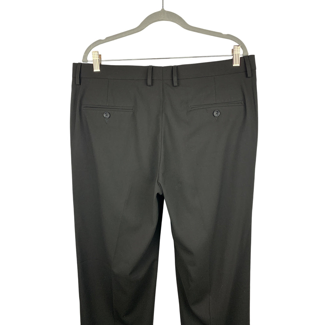Haggar Mens Straight Fit Premium Stretch Dress Pants 36x30 Black