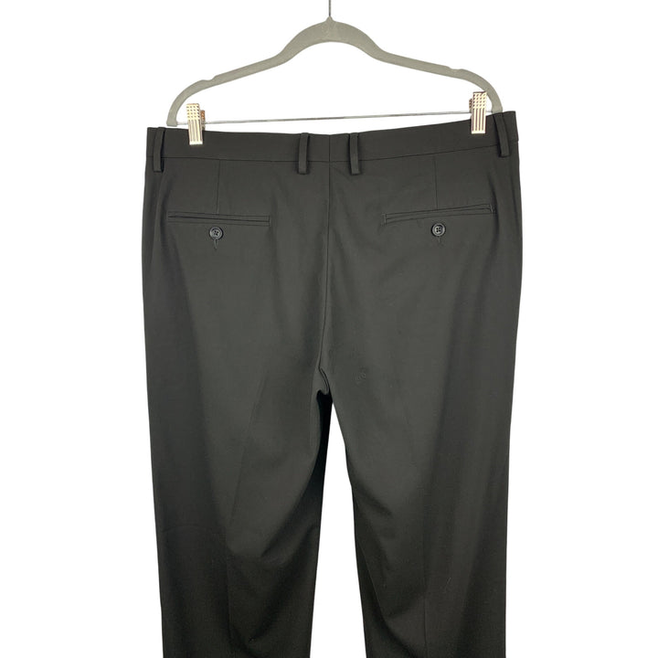 Haggar Mens Straight Fit Premium Stretch Dress Pants 36x30 Black