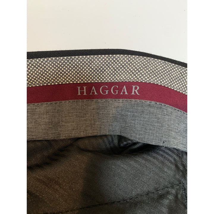 Haggar Mens Straight Fit Premium Stretch Dress Pants 36x30 Black