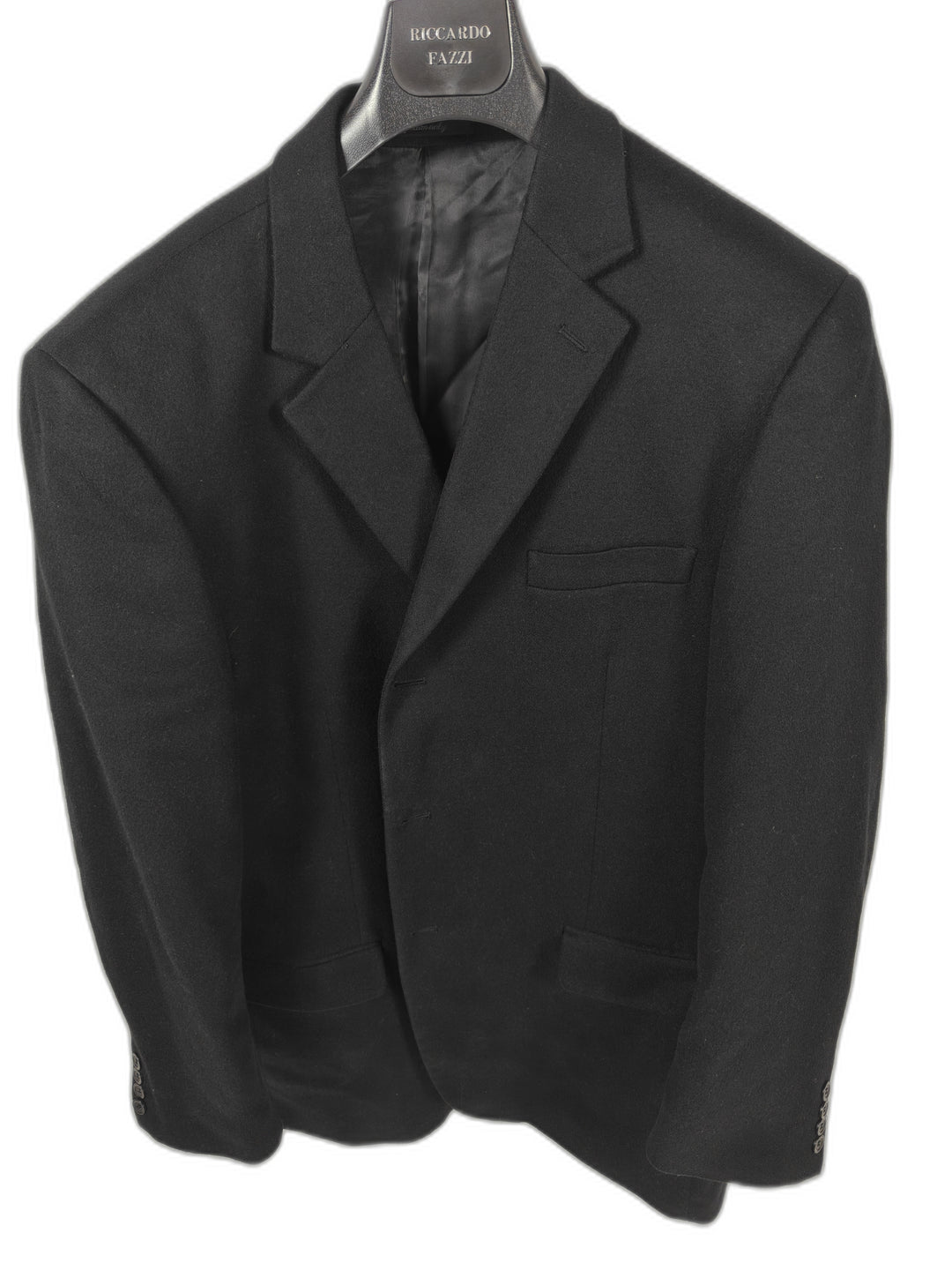 Mens Andrew Fezza Carver Cashmere Blazer Black Size 46L