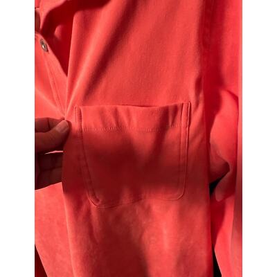 Venezia Peach microsuede button down size 2X