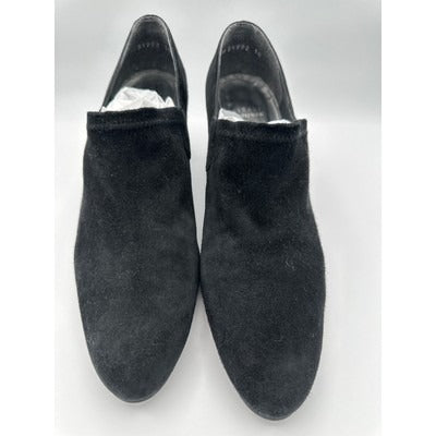 Stuart Weitzman Black Suede Heeled Booties Size 10