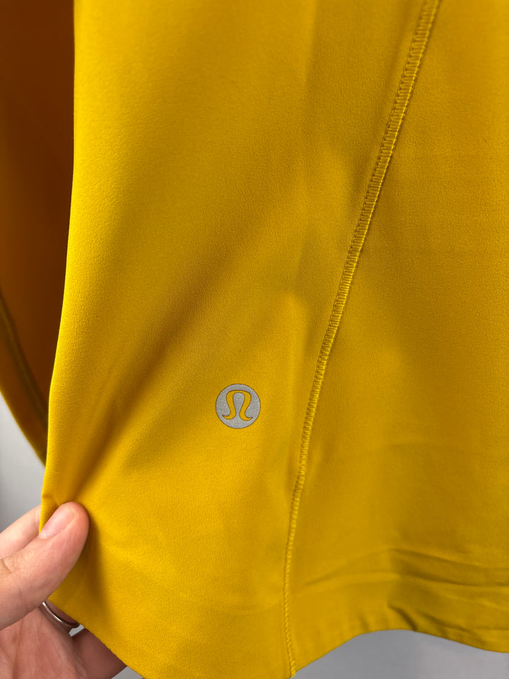 Women’s LuluLemon Size 12 Mustard Yellow Hooded Windbreaker