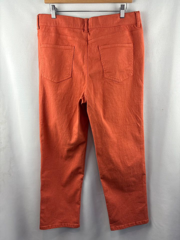 Women’s D&amp;Co Size 14 Burnt Orange Straight Leg Pants