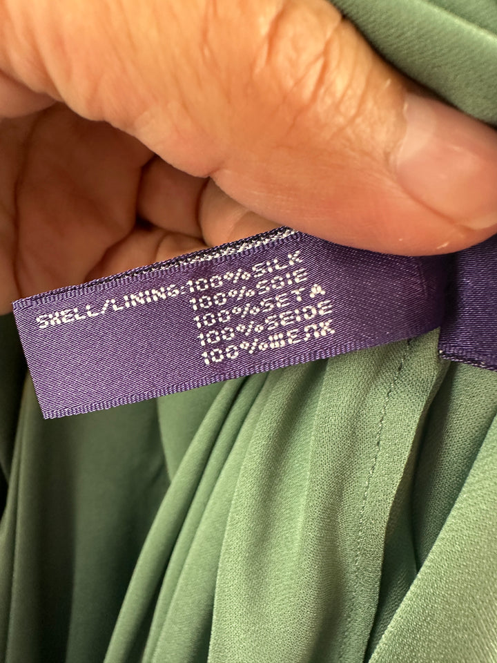 Women’s Sage Green Silk Purple Label Maxi Skirt Size 6