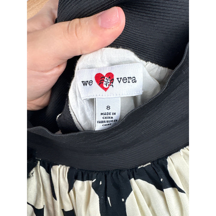 Women’s We Love Vera Size 8 Black & White Patterned Skirt.