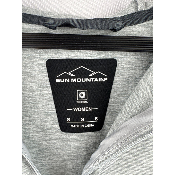 Sun Mountain Womens Thermal Hooded Jacket Small Gray Polyester Blend