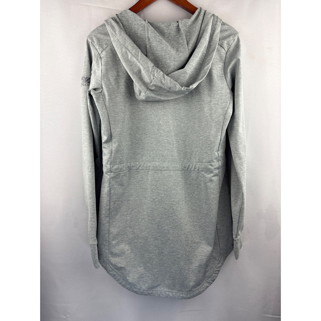 Sun Mountain Womens Thermal Hooded Jacket Small Gray Polyester Blend