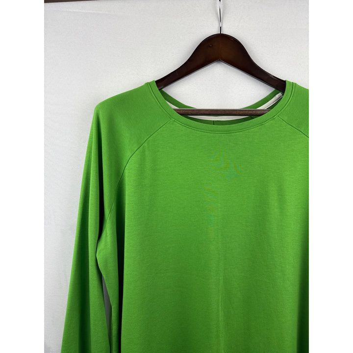 Women’s Isaac Mizrahi Live! 2X Bright Green Long Sleeve Shirt