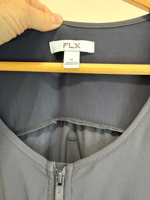 FLX Athleisure Gray Dress Built In Shorts Quarter Zip SzXL