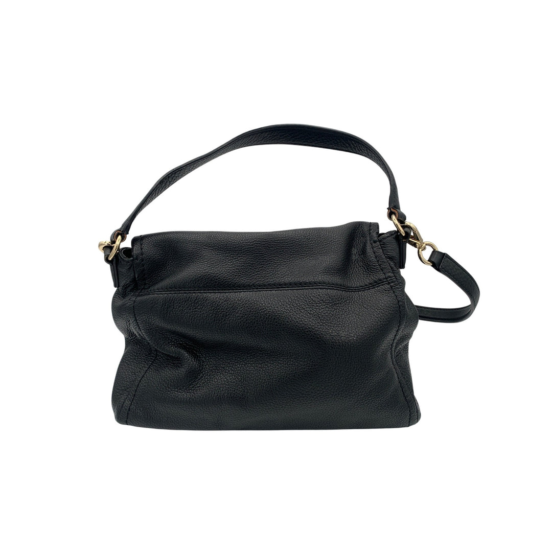 Kate Spade New York Black Pebbled Leather Crossbody Bag With Gold Hardware