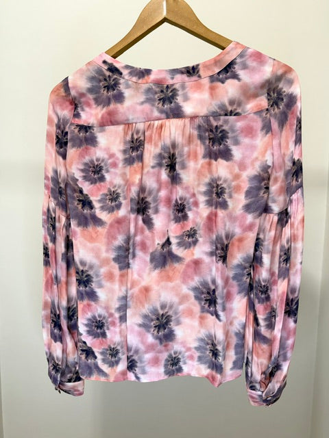 Parker Camilia Silk-Blend Muted Print Blouse SzXS NWT