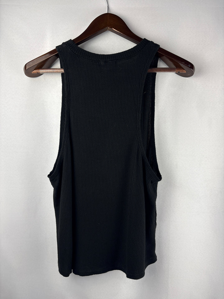 Women’s Eberjey Small Black Ribbed Tank Top