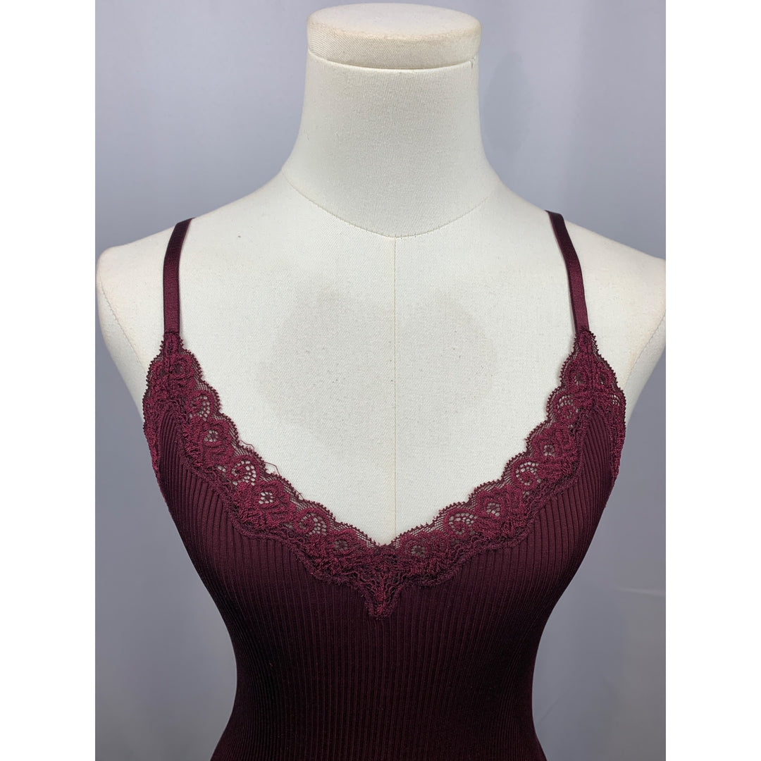 Women’s BCBG Maxazria Maroon Silk TankTop Size M/L