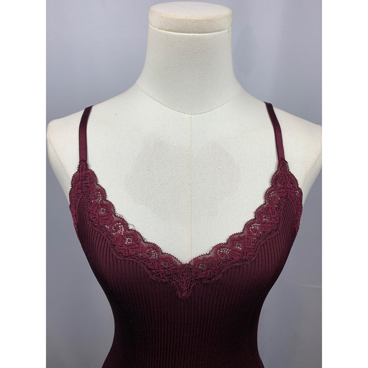 Women’s BCBG Maxazria Maroon Silk TankTop Size M/L