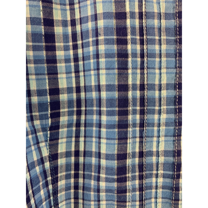 Women’s Avenue Blue Plaid Lace Tank Top Size L