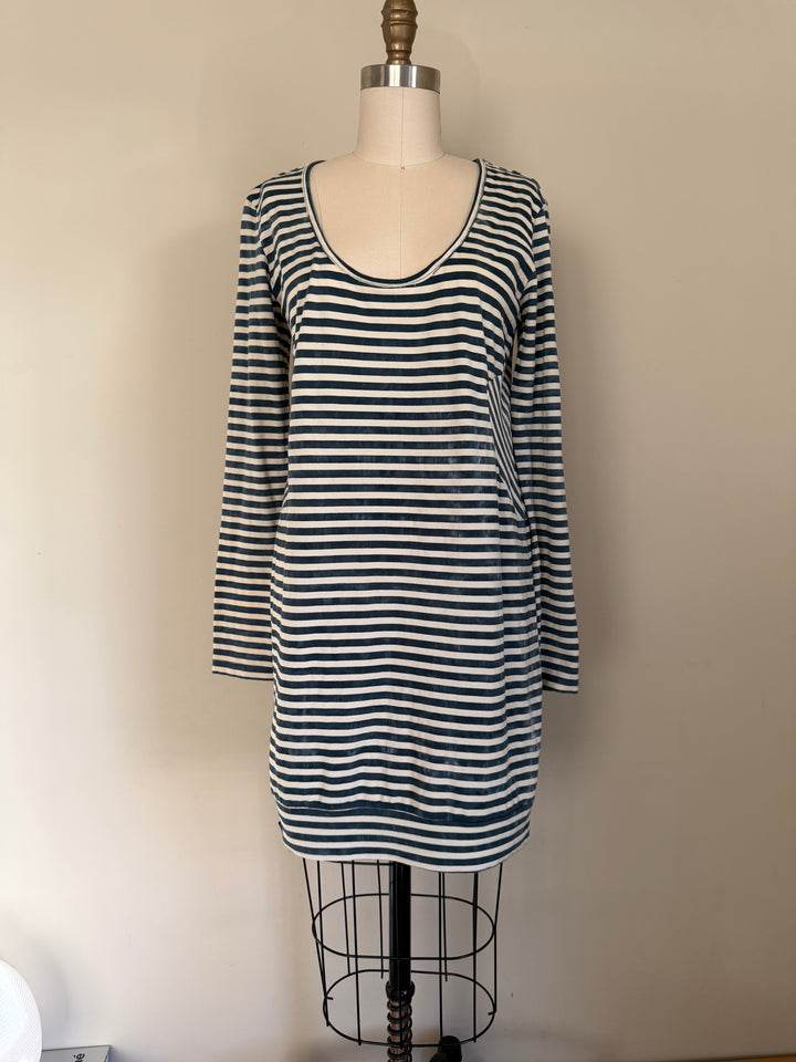Diesel Black Gold Striped Jersey Dress
