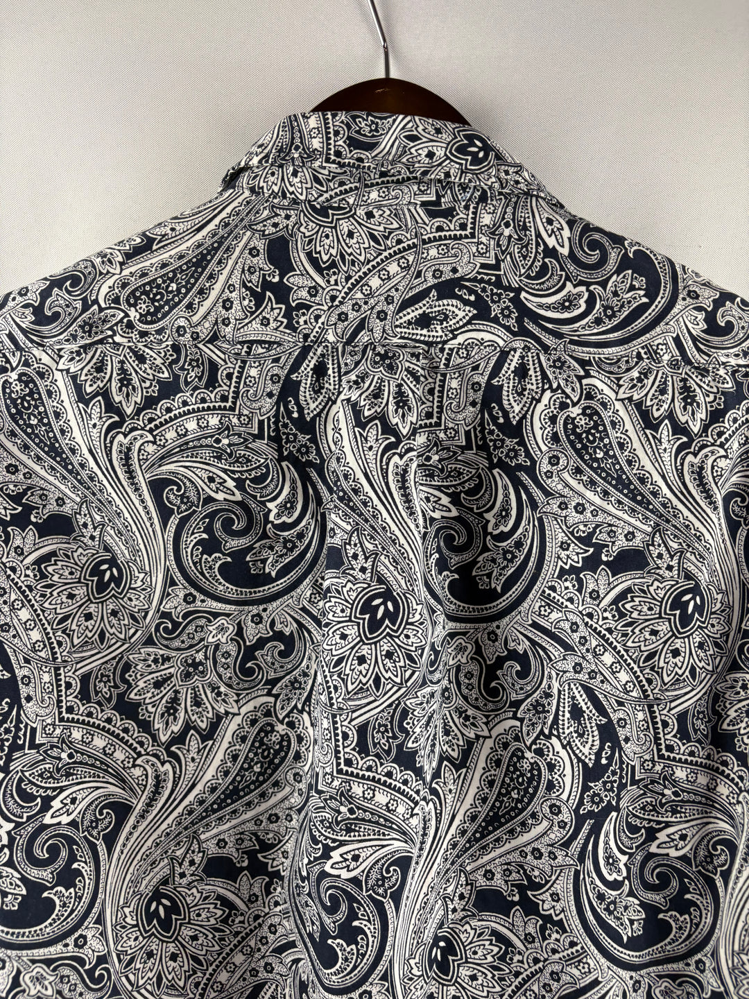 Women’s Vintage Ralph Lauren XS Navy & White Paisley Button Up