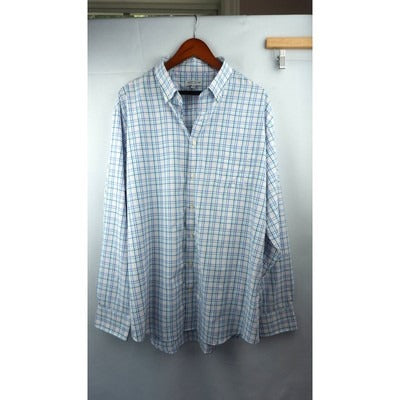 Peter Millar Mens XL Summer Comfort Plaid Button-Down Shirt Multicolor Long Sleeve