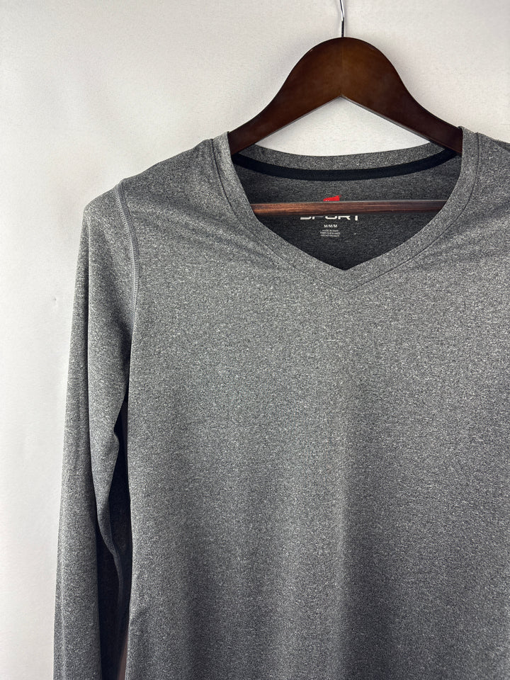 Women’s Hanes Sport Medium Heather Gray Long Sleeve