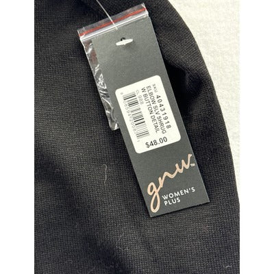 Womens Plus Black Cardigan Sweater XL