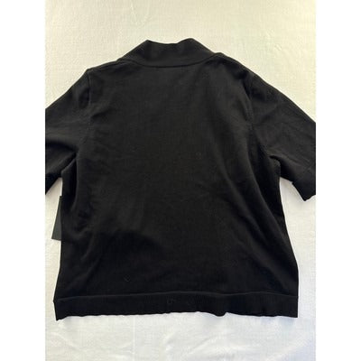 Womens Plus Black Cardigan Sweater XL