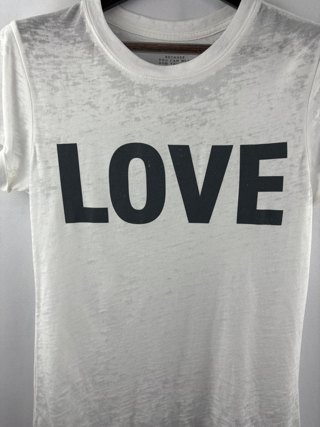 Women’s Teegrams XS White w/ Love Graphic Tee
