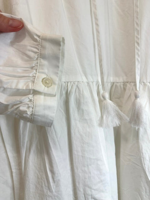 J.Crew White Embroidered Farmers Market Cotton Dress SzL NWT