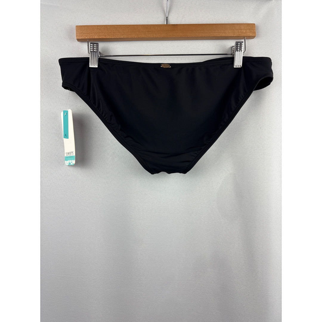 Women’s Sunsets California XL Black Bikini Bottoms