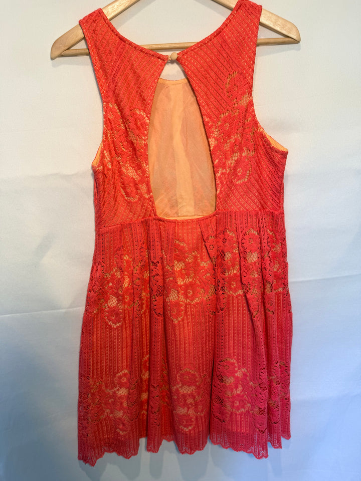 Free People Coral Pink Dress Size 6