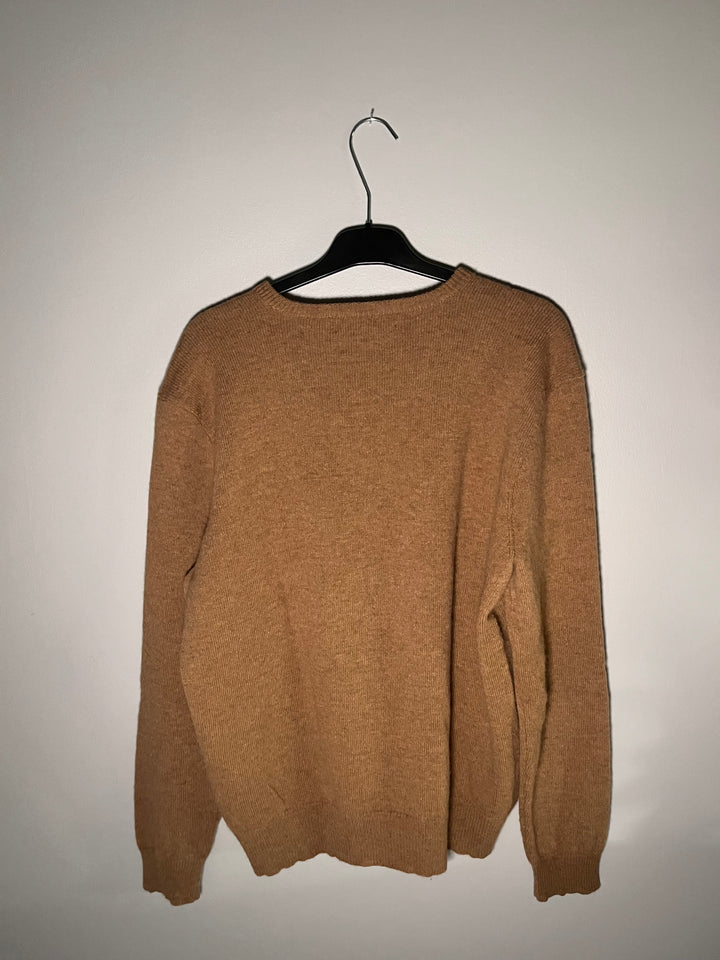 Vintage Polo by Ralph Lauren Pullover Beige 100% Lambs Wool Sweater Size XL