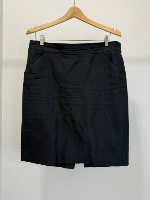 J.Crew “The Pencil Skirt”  Black  100% Cotton Sz12