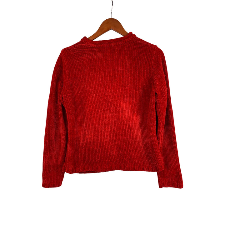 Carolyn Taylor Petite Red Chenille Sweater P5/PC