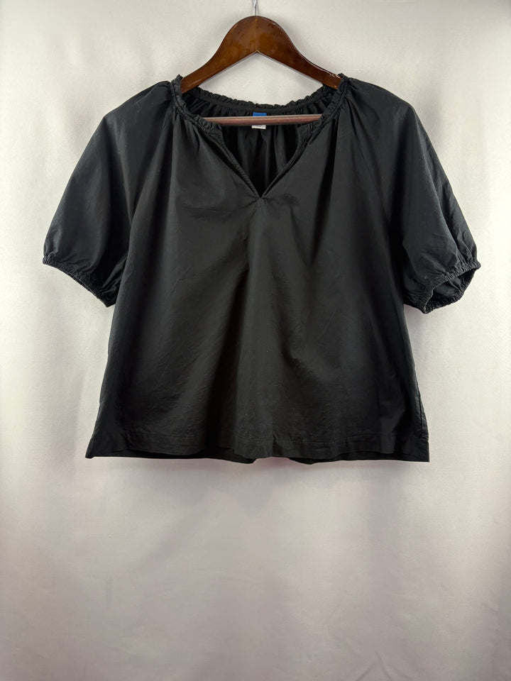 Women’s Old Navy Medium Black Short Sleeve Blouse