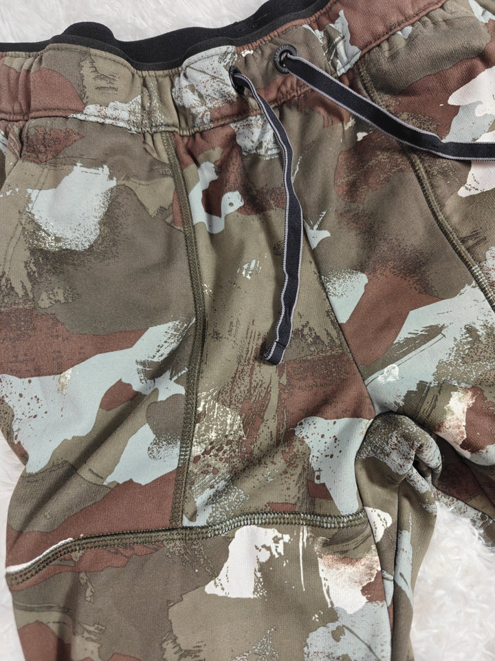 Womens Athletic Works Fleece Jogger Pants Camo Multicolor Size L 10-12 Husky